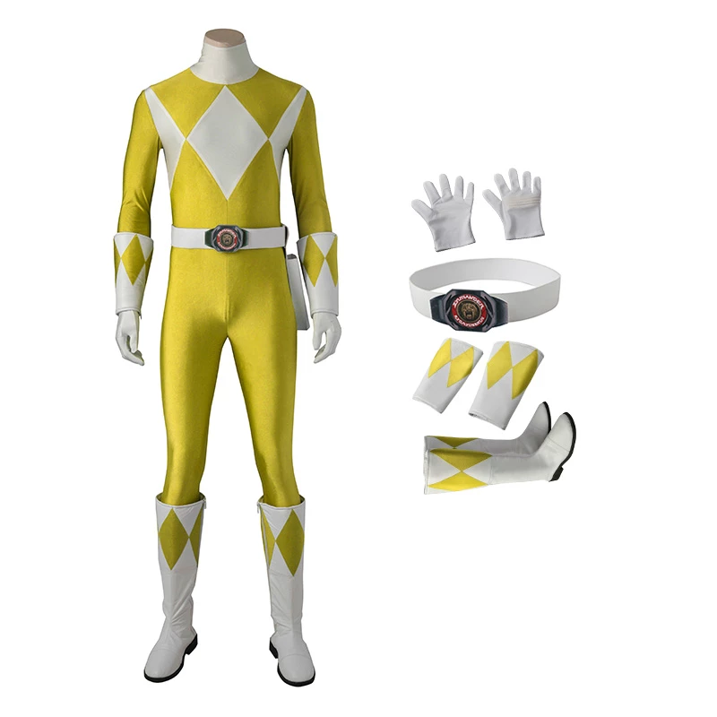 Boy Tyranno Ranger Costume Yellow Mighty Morphin' Power Rangers Cosplay Costumes 3 Boy Tyranno Ranger Costume Yellow Mighty Morphin' Power Rangers Cosplay Costumes