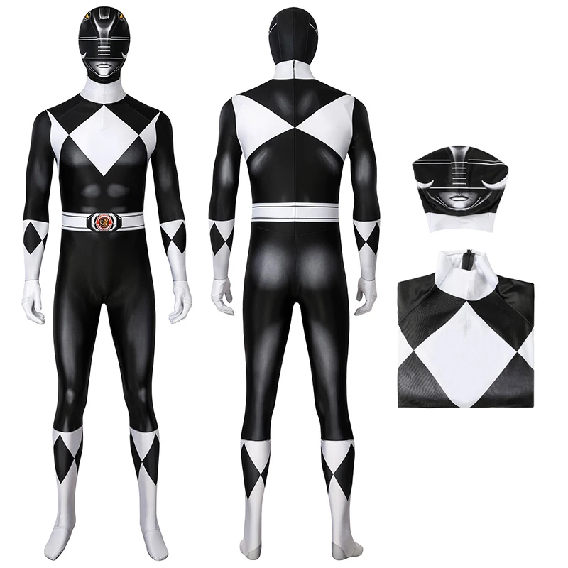 Adult Power Rangers Jumpsuit Mighty Morphin Power Rangers Cosplay Costume 3 Adult Power Rangers Jumpsuit Mighty Morphin Power Rangers Cosplay Costume
