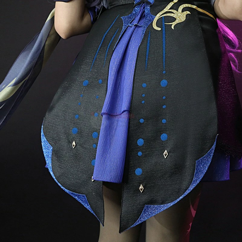 Genshin Impact Keqing Opulent Splendor Cosplay Costumes 9 Genshin Impact Keqing Opulent Splendor Cosplay Costumes - Image 7