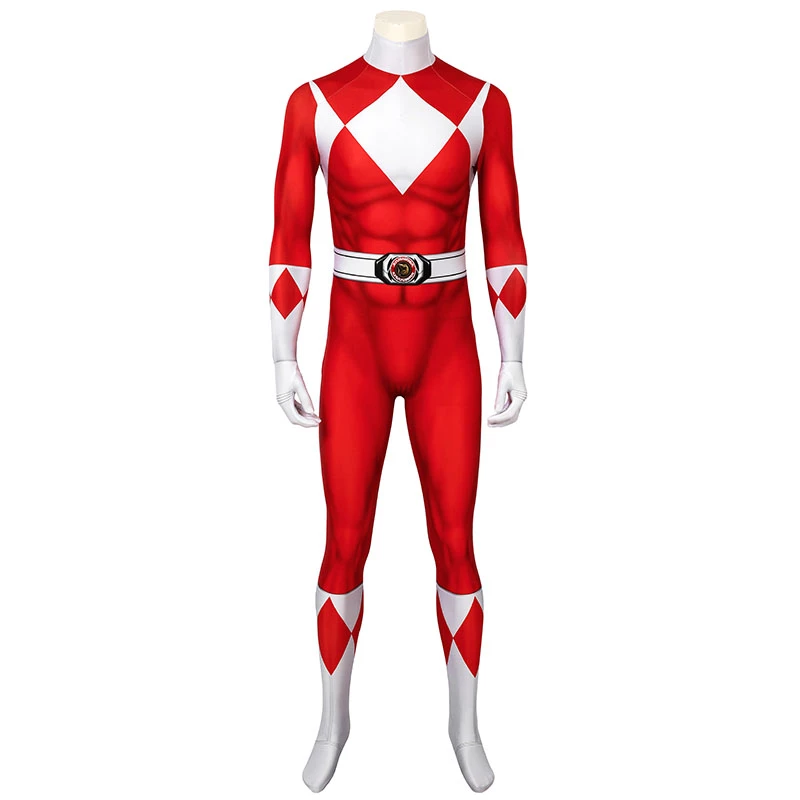 Adult Power Rangers Jumpsuit Mighty Morphin Power Rangers Cosplay Costume 21 Adult Power Rangers Jumpsuit Mighty Morphin Power Rangers Cosplay Costume - Image 19