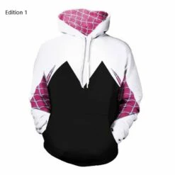 Spider Gwen Ghost Spider Fleece Zip Up Hoodie Avengers Spiderman Sweatshirts -DreamSuit Store 10 800x800 473