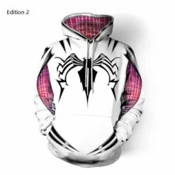 Spider Gwen Ghost Spider Fleece Zip Up Hoodie Avengers Spiderman Sweatshirts -DreamSuit Store 11 800x800 449