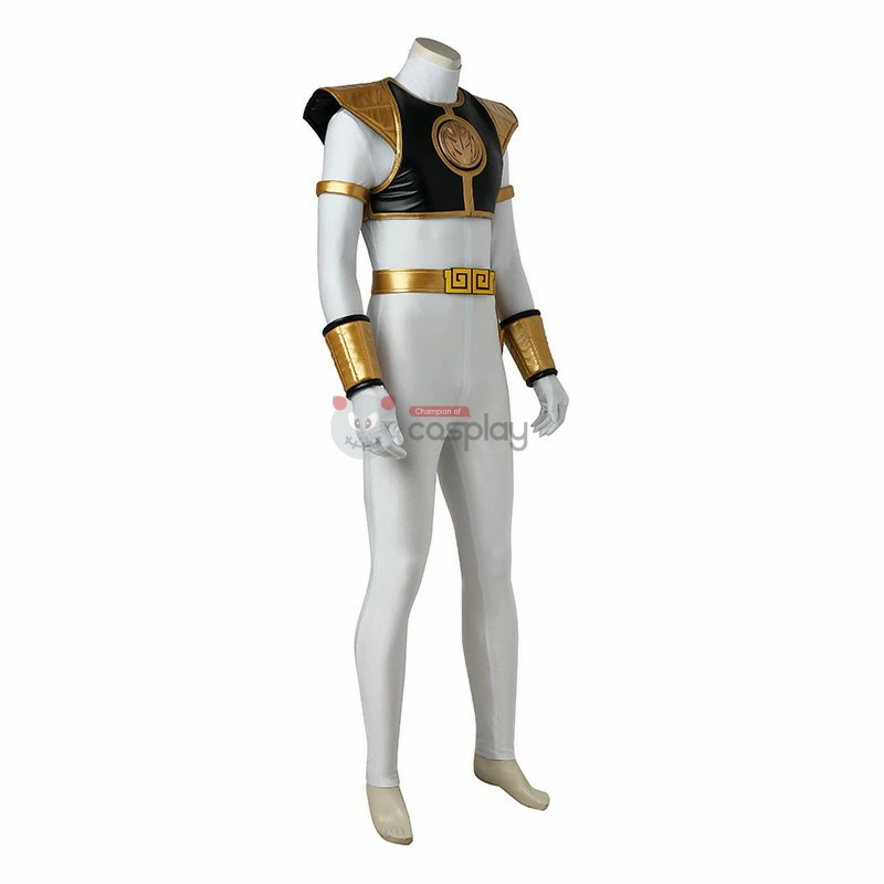 Tommy Oliver Costume White Mighty Morphin' Power Rangers Cosplay Costumes 5 Tommy Oliver Costume White Mighty Morphin' Power Rangers Cosplay Costumes - Image 3
