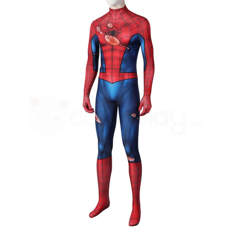 Spider-Man PS5 Classic Suit Spiderman Damaged Cosplay Costume 4 Spider-Man PS5 Classic Suit Spiderman Damaged Cosplay Costume - Image 2
