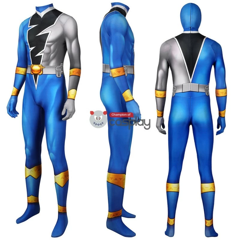 Blue Power Rangers Costume Kishiryu Sentai Ryusoulger Blue Solider Melto Cosplay Suit 5 Blue Power Rangers Costume Kishiryu Sentai Ryusoulger Blue Solider Melto Cosplay Suit - Image 3