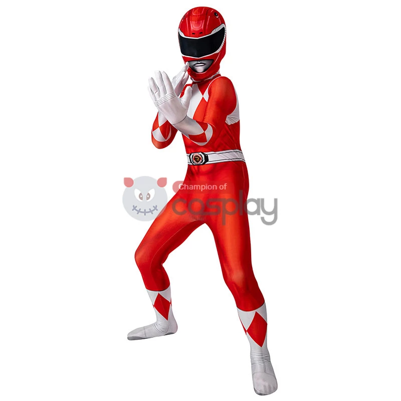 Kids Power Ranger Costume Jumpsuit Power Rangers Cosplay Suit 10 Kids Power Ranger Costume Jumpsuit Power Rangers Cosplay Suit - Image 8