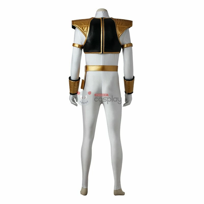 Tommy Oliver Costume White Mighty Morphin' Power Rangers Cosplay Costumes 6 Tommy Oliver Costume White Mighty Morphin' Power Rangers Cosplay Costumes - Image 4