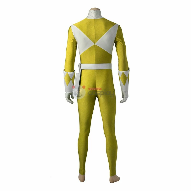 Boy Tyranno Ranger Costume Yellow Mighty Morphin' Power Rangers Cosplay Costumes 6 Boy Tyranno Ranger Costume Yellow Mighty Morphin' Power Rangers Cosplay Costumes - Image 4