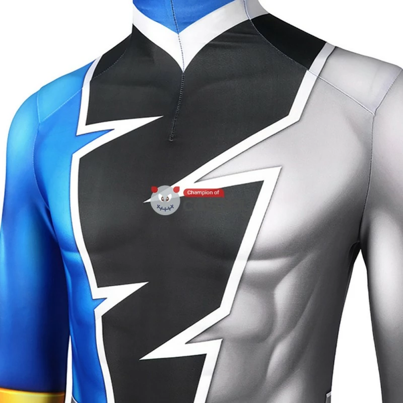 Blue Power Rangers Costume Kishiryu Sentai Ryusoulger Blue Solider Melto Cosplay Suit 6 Blue Power Rangers Costume Kishiryu Sentai Ryusoulger Blue Solider Melto Cosplay Suit - Image 4