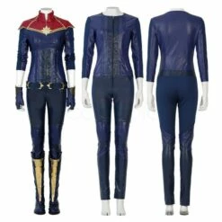 2022 New Captain Marvel Cosplay Suit Carol Danvers Blue Costume -DreamSuit Store 4 800x800 229