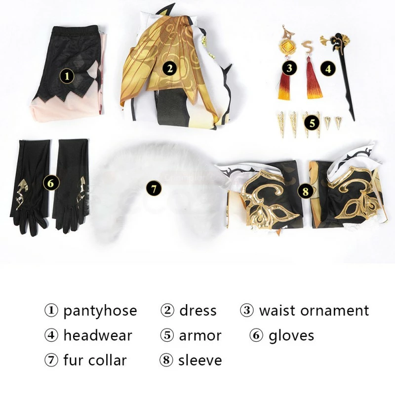 Genshin Impact Ningguang Cosplay Costumes 6 Genshin Impact Ningguang Cosplay Costumes - Image 4