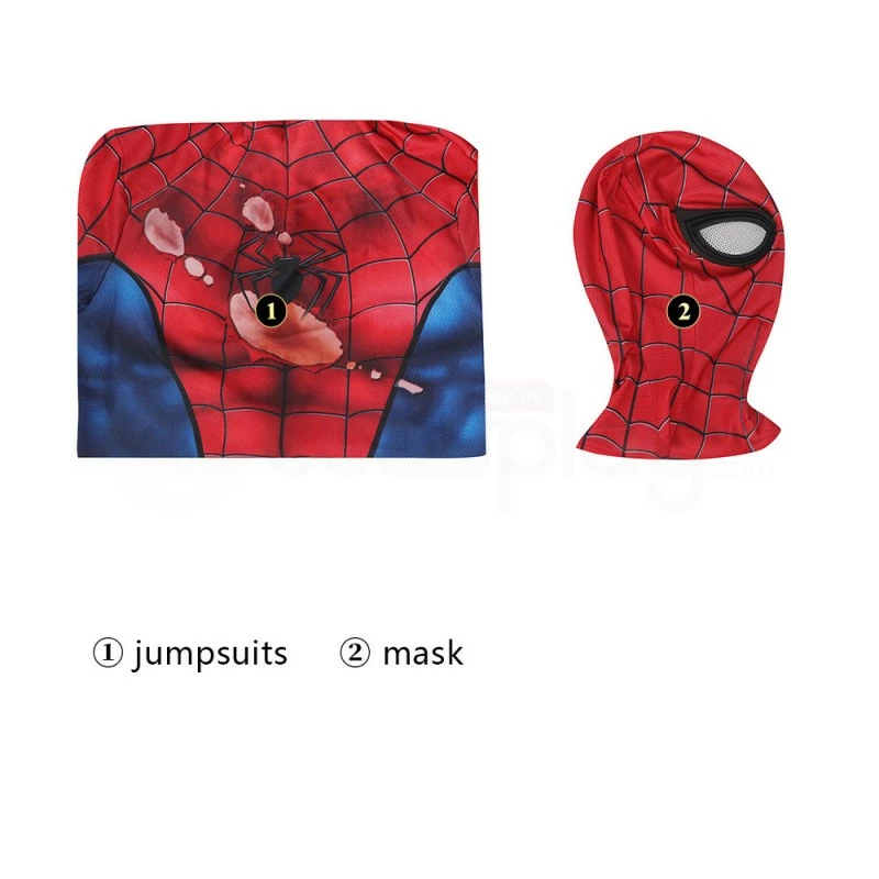 Spider-Man PS5 Classic Suit Spiderman Damaged Cosplay Costume 7 Spider-Man PS5 Classic Suit Spiderman Damaged Cosplay Costume - Image 5