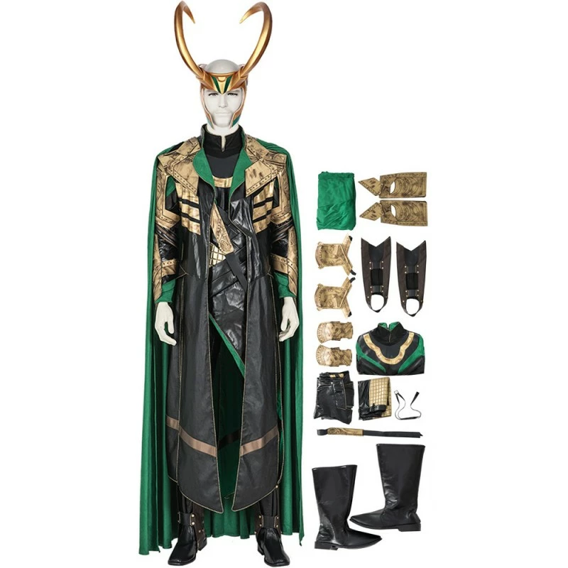 Loki Costume Deluxe 2021 TV Loki Laufeyson Armor Cosplay Suit 3 Loki Costume Deluxe 2021 TV Loki Laufeyson Armor Cosplay Suit