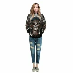 3D Print Tribal Style Native American Skull Pattern Hoodie -DreamSuit Store QYXH 227 4 800x800 1